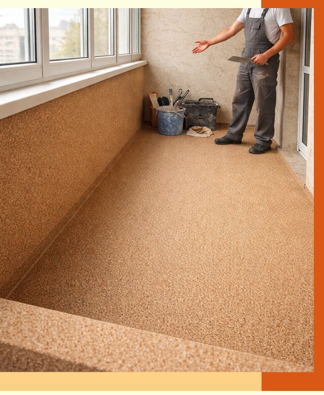 Утепление балкона жидкой пробкой в Сосновоборске от 3776 руб/м² под ключ | ТепломастерСсб