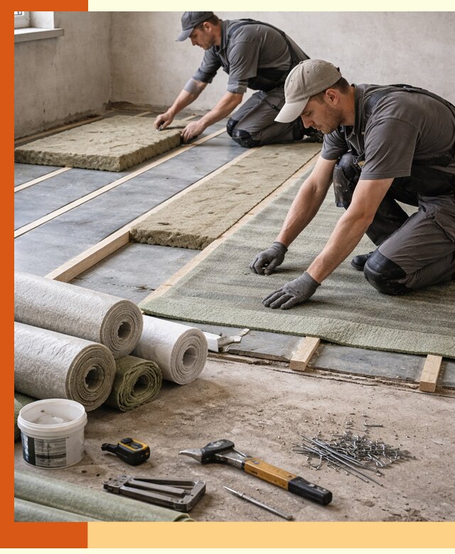 Шумоизоляция пола в Сосновоборске — профессиональная звукоизоляция помещений