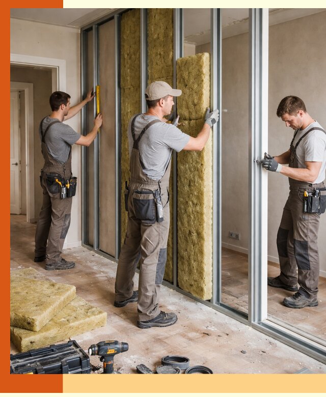 Шумоизоляция межкомнатных перегородок в Сосновоборске эффективно и надёжно