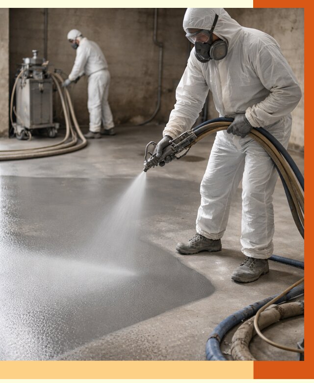 Гидроизоляция полимочевиной в Сосновоборске от 8793 руб/м² — напыление полимерной гидроизоляции | ТепломастерСсб