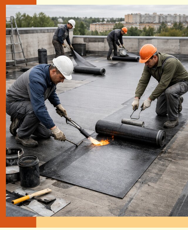 Профессиональная гидроизоляция плоской кровли в Сосновоборске