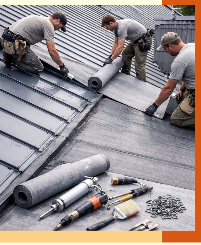 Гидроизоляция металлической кровли полимочевиной в Сосновоборске от 8793 руб. | ТепломастерСсб