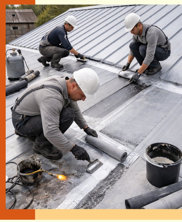 Гидроизоляция металлической кровли с гарантией в Сосновоборске