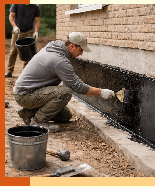 Гидроизоляция цоколя домов и зданий в Сосновоборске эффективными методами