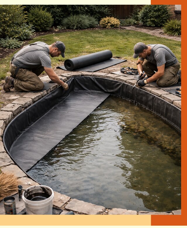 Гидроизоляция пруда в Сосновоборске от 15518 руб. под ключ | ТепломастерСсб профессионально