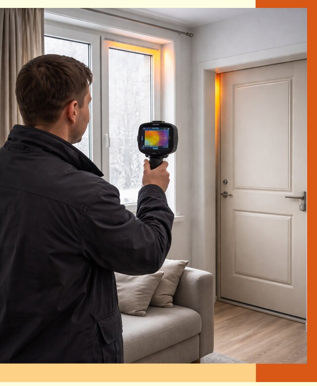 Тепловизионное обследование окон и дверей в Сосновоборске от 4655 руб. | ТепломастерСсб