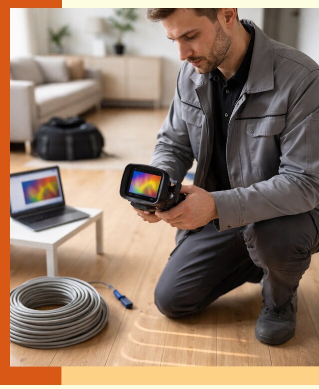 Тепловизионное обследование тёплого пола в Сосновоборске для точной диагностики