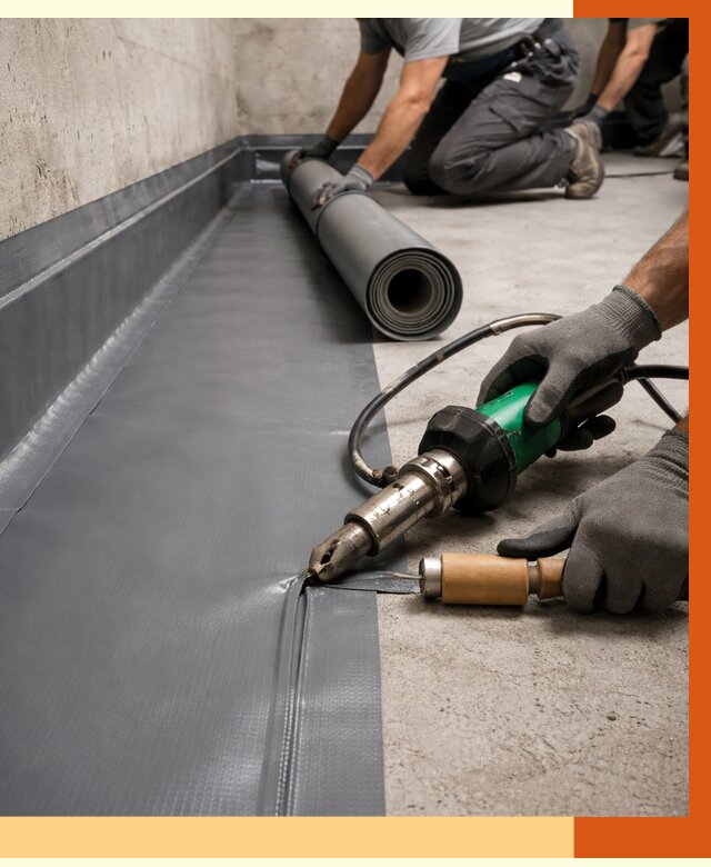 Монтаж гидроизоляционной мембраны в Сосновоборске от 1029 руб/м2 | ТепломастерСсб