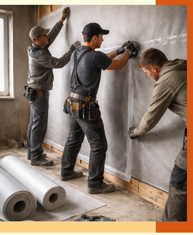 Монтаж ветроизоляции в Сосновоборске от 4655 руб./м2 — профессионально | ТепломастерСсб