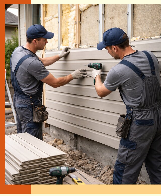 Монтаж сайдинга после утепления в Сосновоборске качественно и надежно